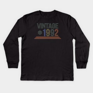 Vintage 1992 Kids Long Sleeve T-Shirt